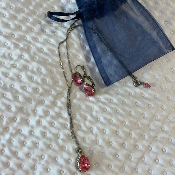 Elegant Pink Teardrop sorrelli Jewelry Set Pink - Picture 3 of 3